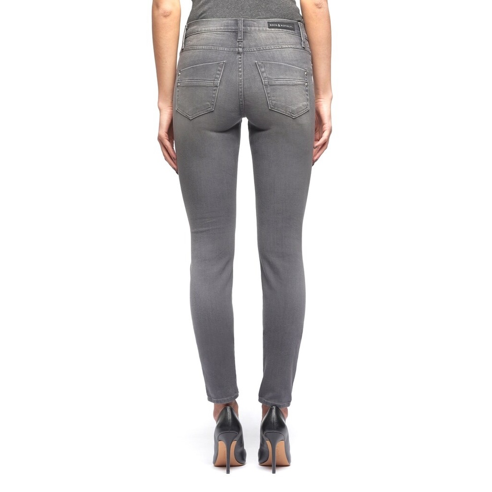 NWT Women's Rock & Republic Gray Jean Leggings - Picture 2 of 7